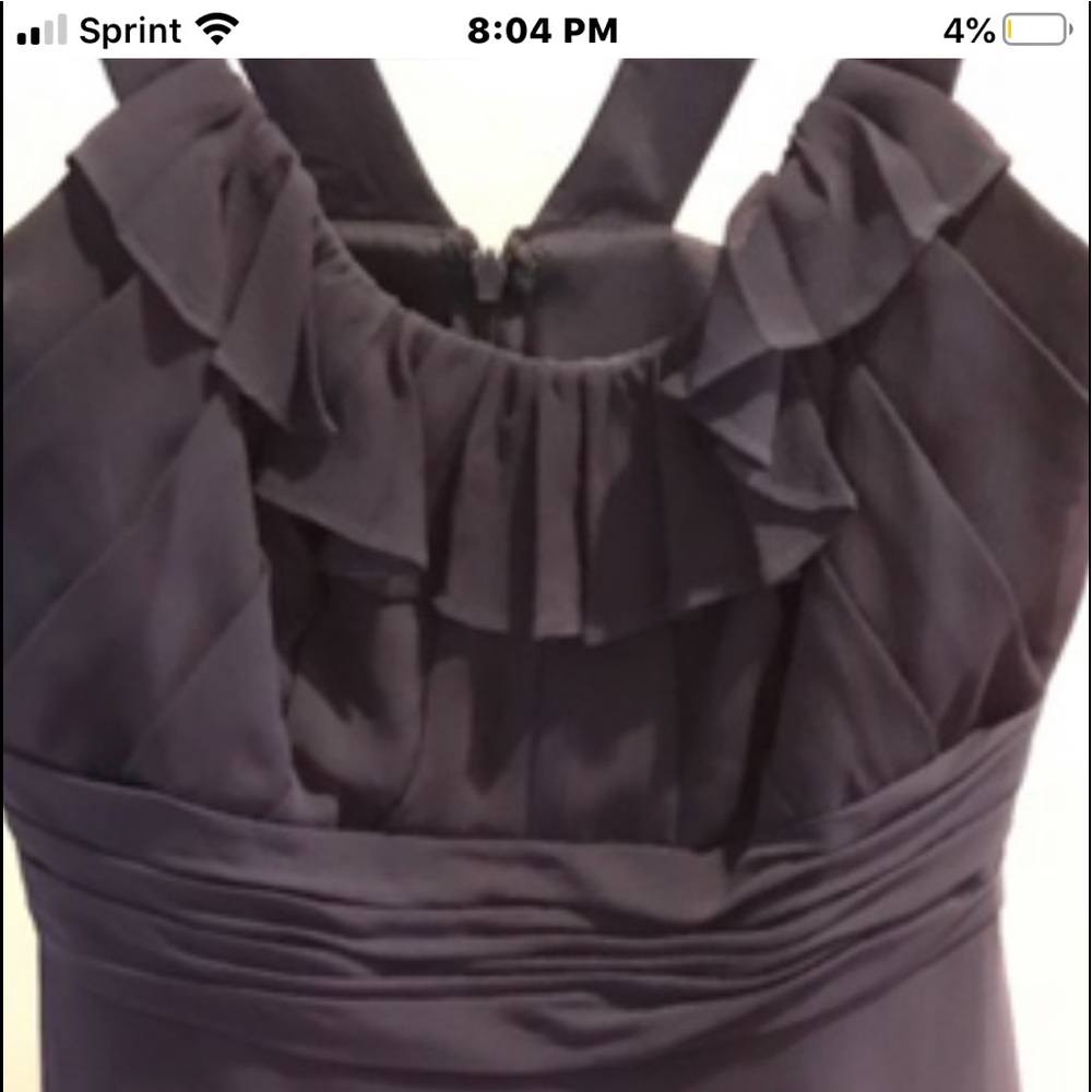 David’s Bridal ruffle bridesmaid short dress